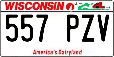 WI license plate 557PZV