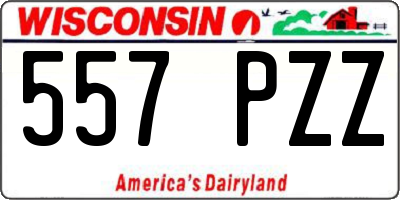 WI license plate 557PZZ