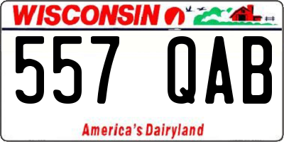 WI license plate 557QAB