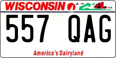 WI license plate 557QAG