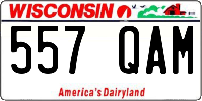 WI license plate 557QAM