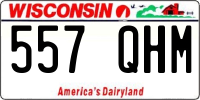 WI license plate 557QHM