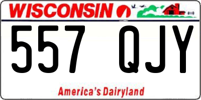 WI license plate 557QJY