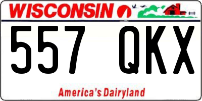 WI license plate 557QKX