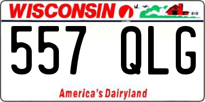 WI license plate 557QLG