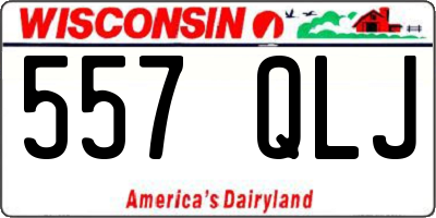 WI license plate 557QLJ