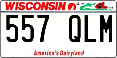 WI license plate 557QLM