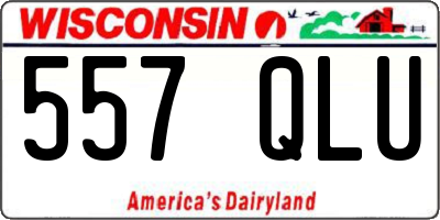 WI license plate 557QLU