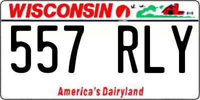 WI license plate 557RLY