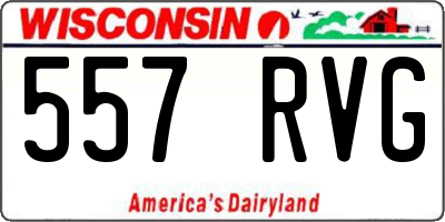 WI license plate 557RVG