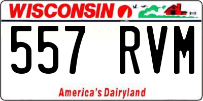 WI license plate 557RVM