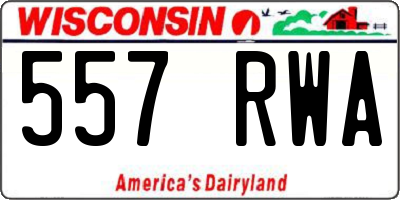 WI license plate 557RWA