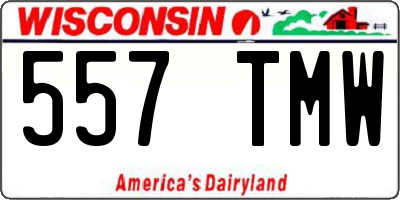 WI license plate 557TMW