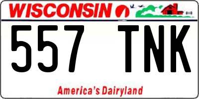 WI license plate 557TNK