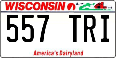 WI license plate 557TRI