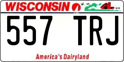 WI license plate 557TRJ