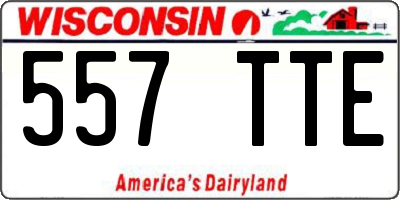 WI license plate 557TTE