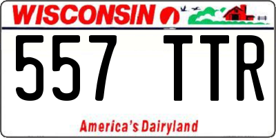 WI license plate 557TTR