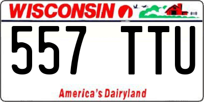 WI license plate 557TTU