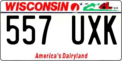 WI license plate 557UXK
