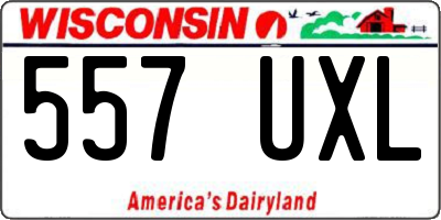 WI license plate 557UXL