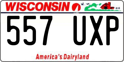 WI license plate 557UXP