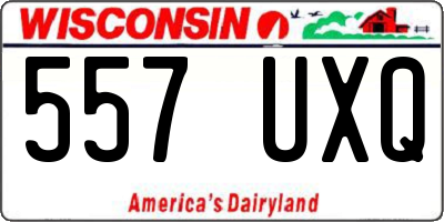 WI license plate 557UXQ