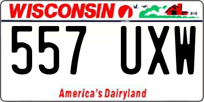 WI license plate 557UXW
