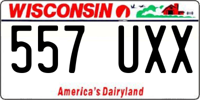 WI license plate 557UXX
