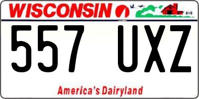 WI license plate 557UXZ