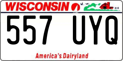 WI license plate 557UYQ