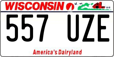 WI license plate 557UZE