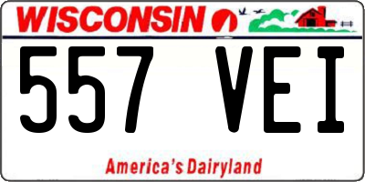 WI license plate 557VEI