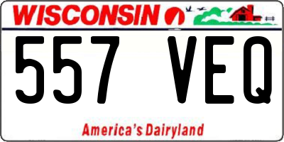 WI license plate 557VEQ