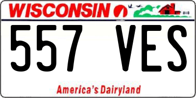 WI license plate 557VES