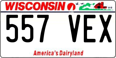 WI license plate 557VEX