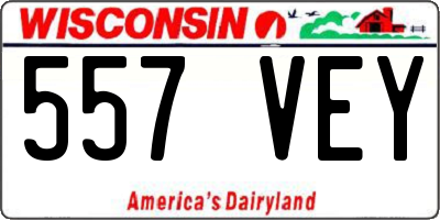 WI license plate 557VEY