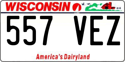 WI license plate 557VEZ