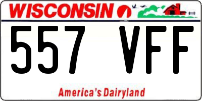 WI license plate 557VFF