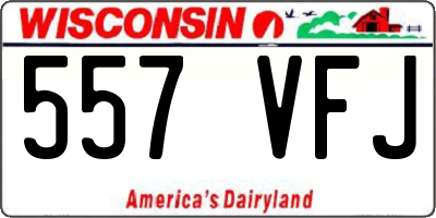 WI license plate 557VFJ