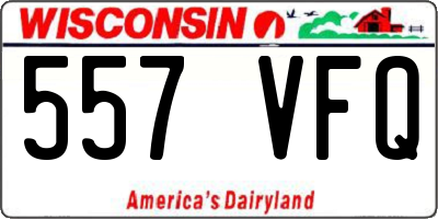 WI license plate 557VFQ