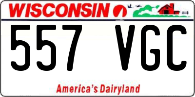WI license plate 557VGC