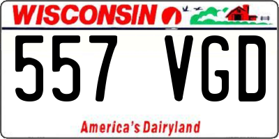 WI license plate 557VGD