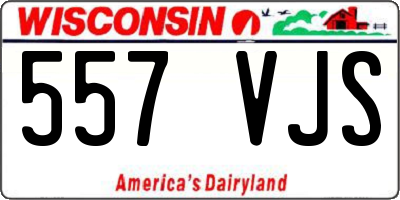 WI license plate 557VJS