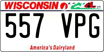 WI license plate 557VPG