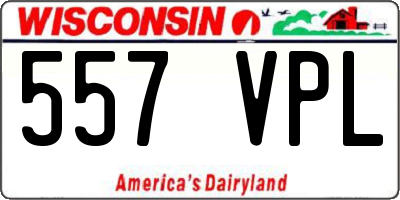 WI license plate 557VPL