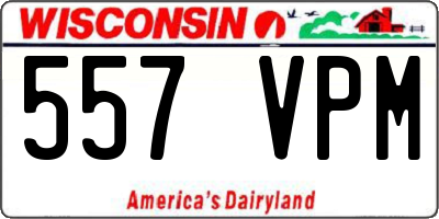 WI license plate 557VPM