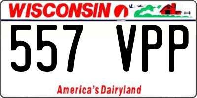 WI license plate 557VPP