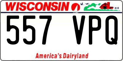 WI license plate 557VPQ