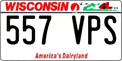 WI license plate 557VPS